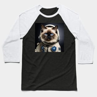 Astronaut Cat in Space - Balinese Baseball T-Shirt